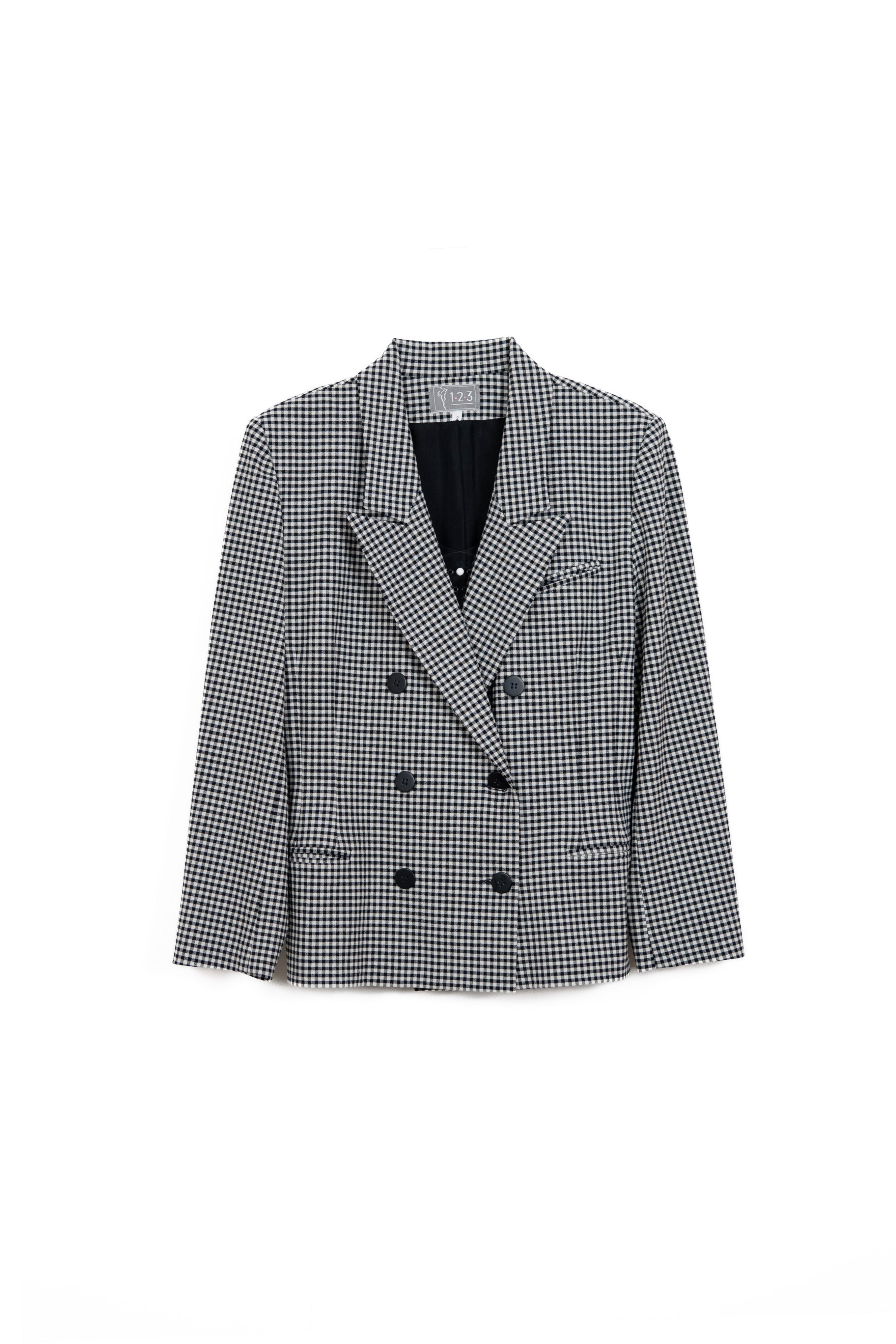 Veste à carreaux vintage - 1.2.3