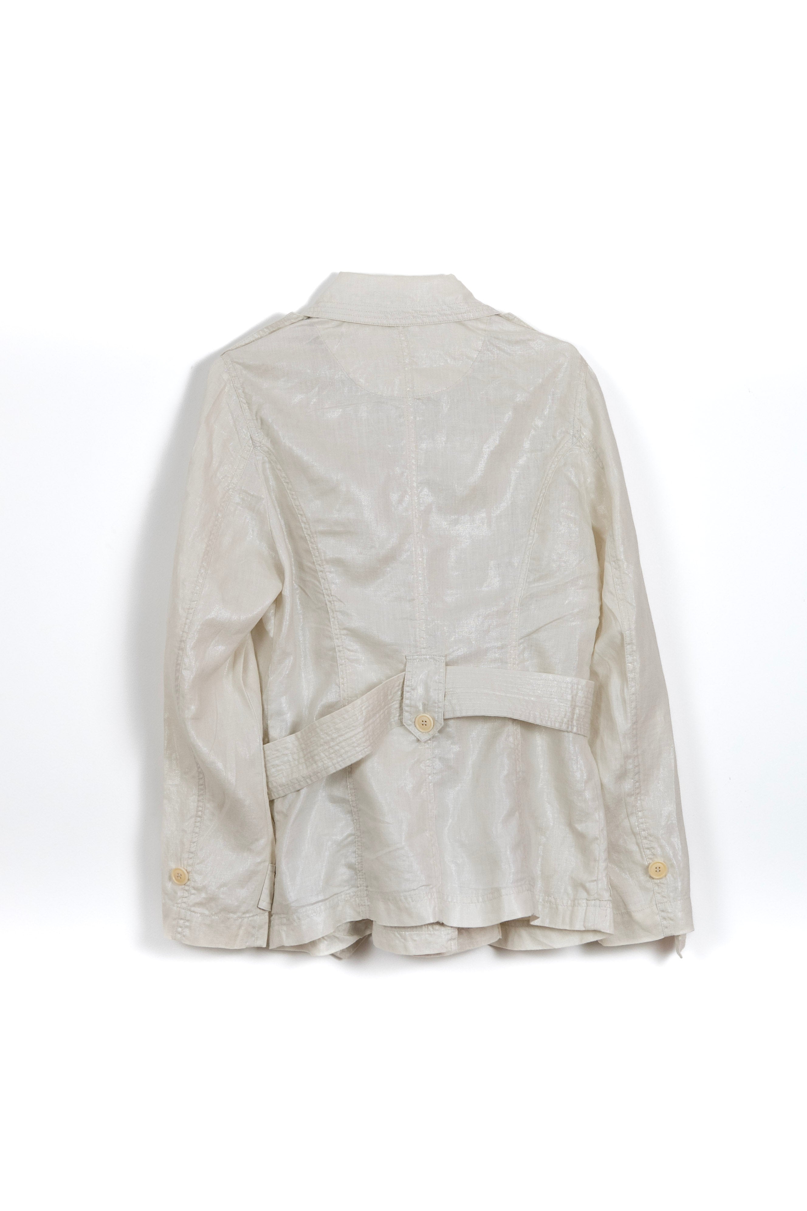 Trench courte en lin