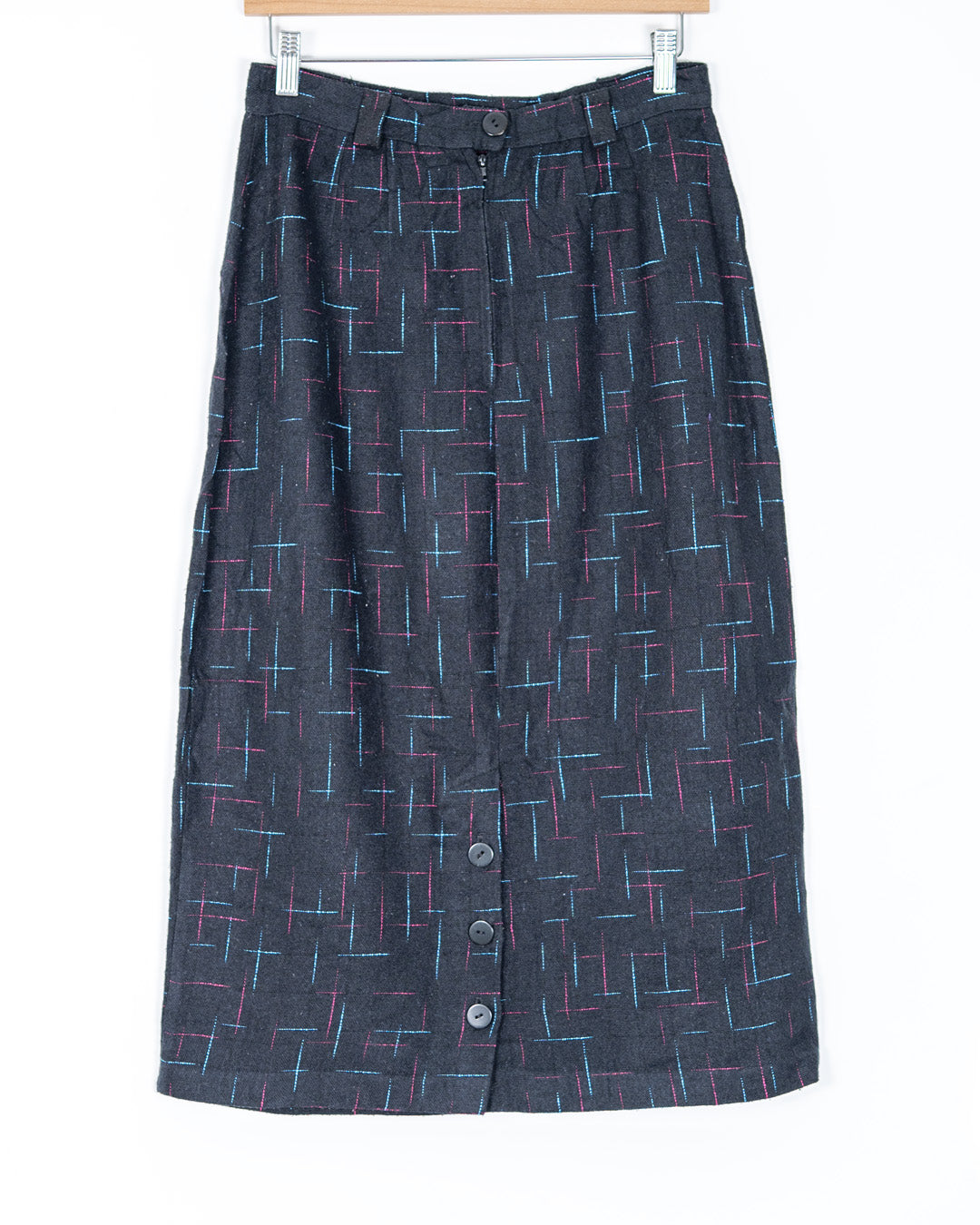 Jupe vintage à fente boutonnée