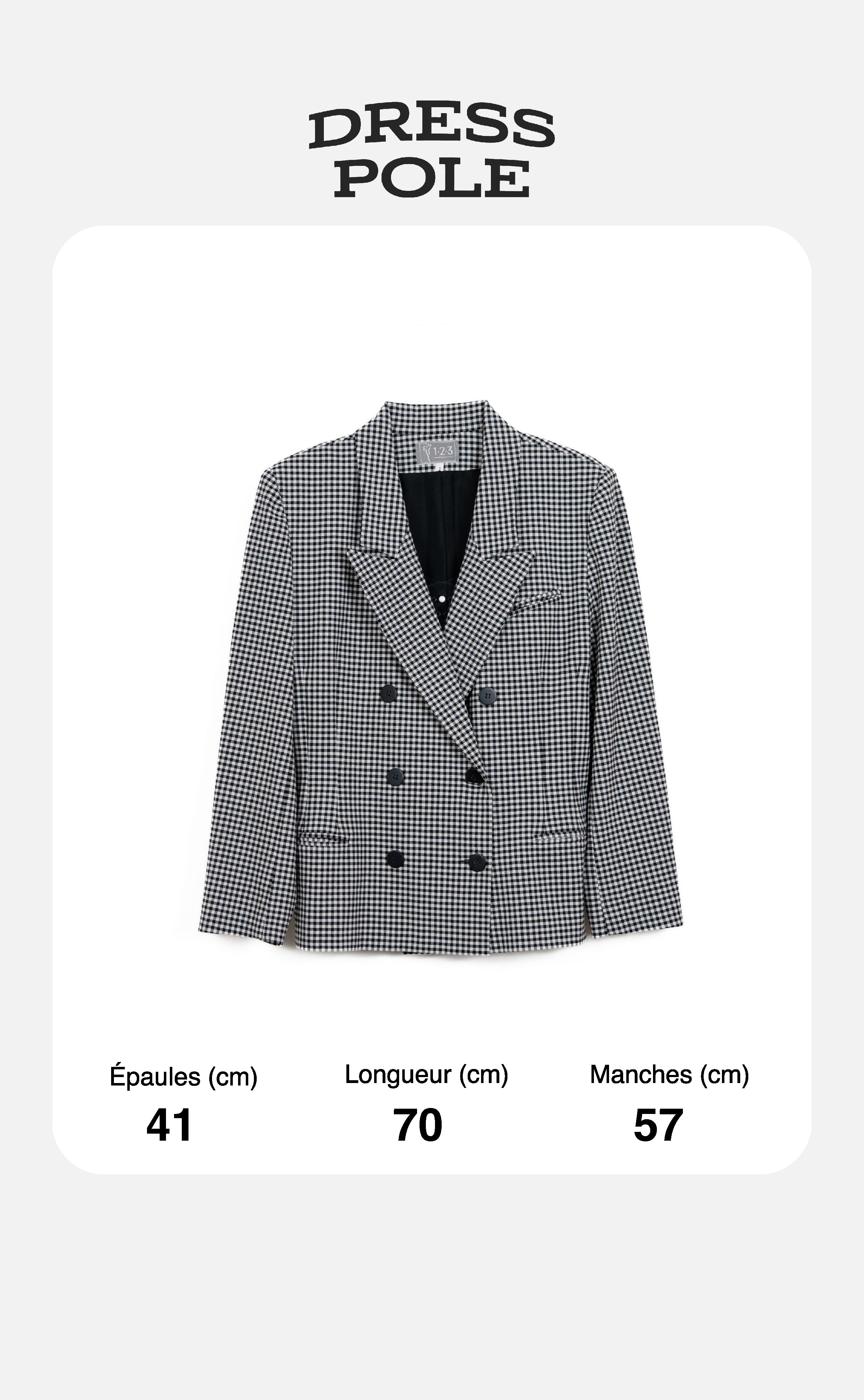 Veste à carreaux vintage - 1.2.3