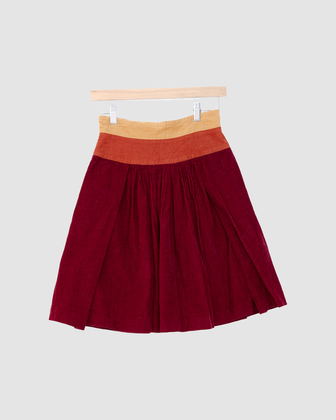 Jupe vintage taille haute en velours - Etno