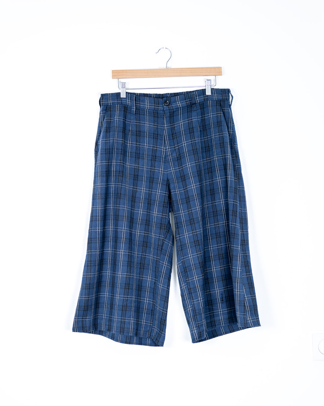 Pantalon court à carreaux - Coupe large