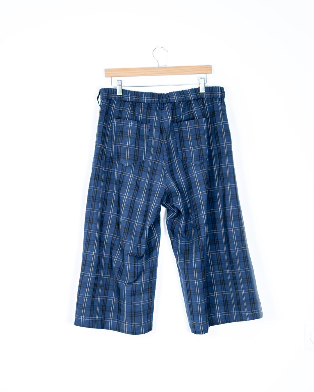 Pantalon court à carreaux - Coupe large