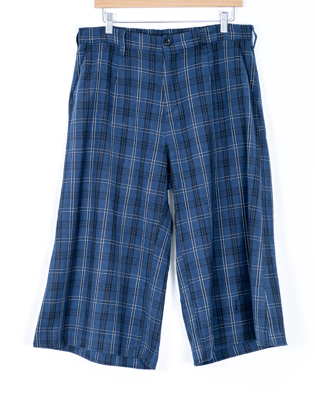 Pantalon court à carreaux - Coupe large