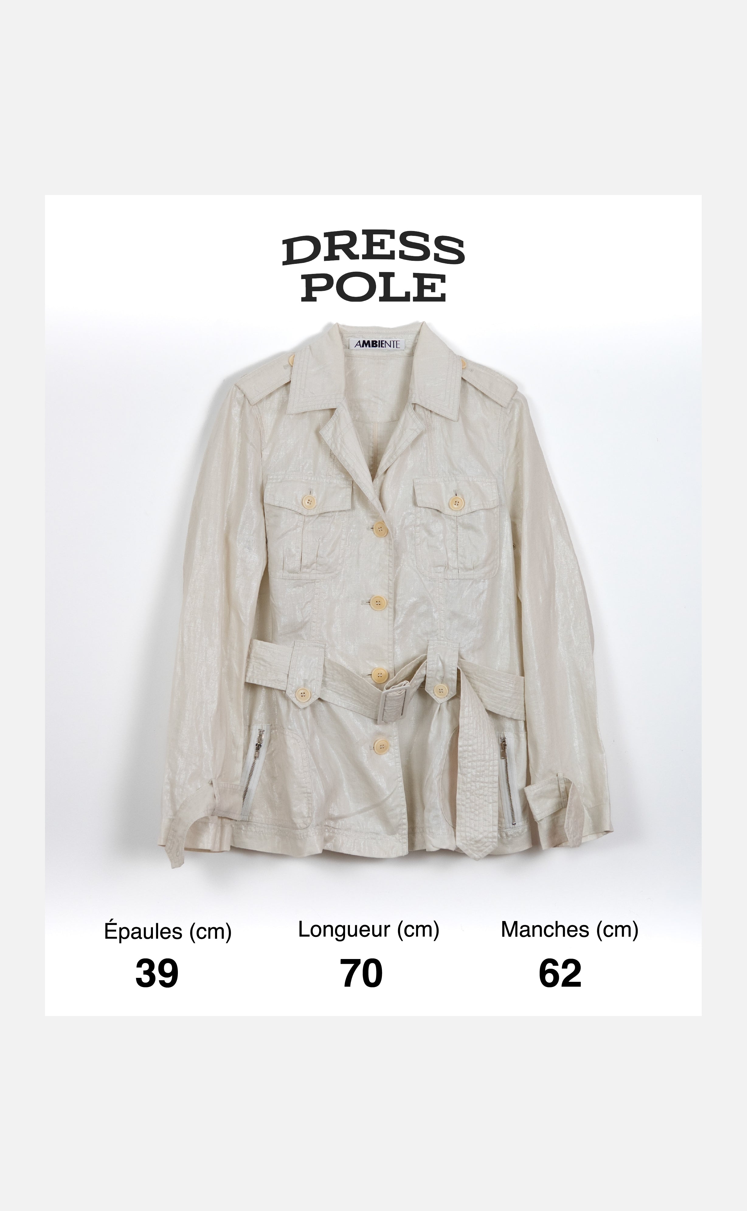 Trench courte en lin