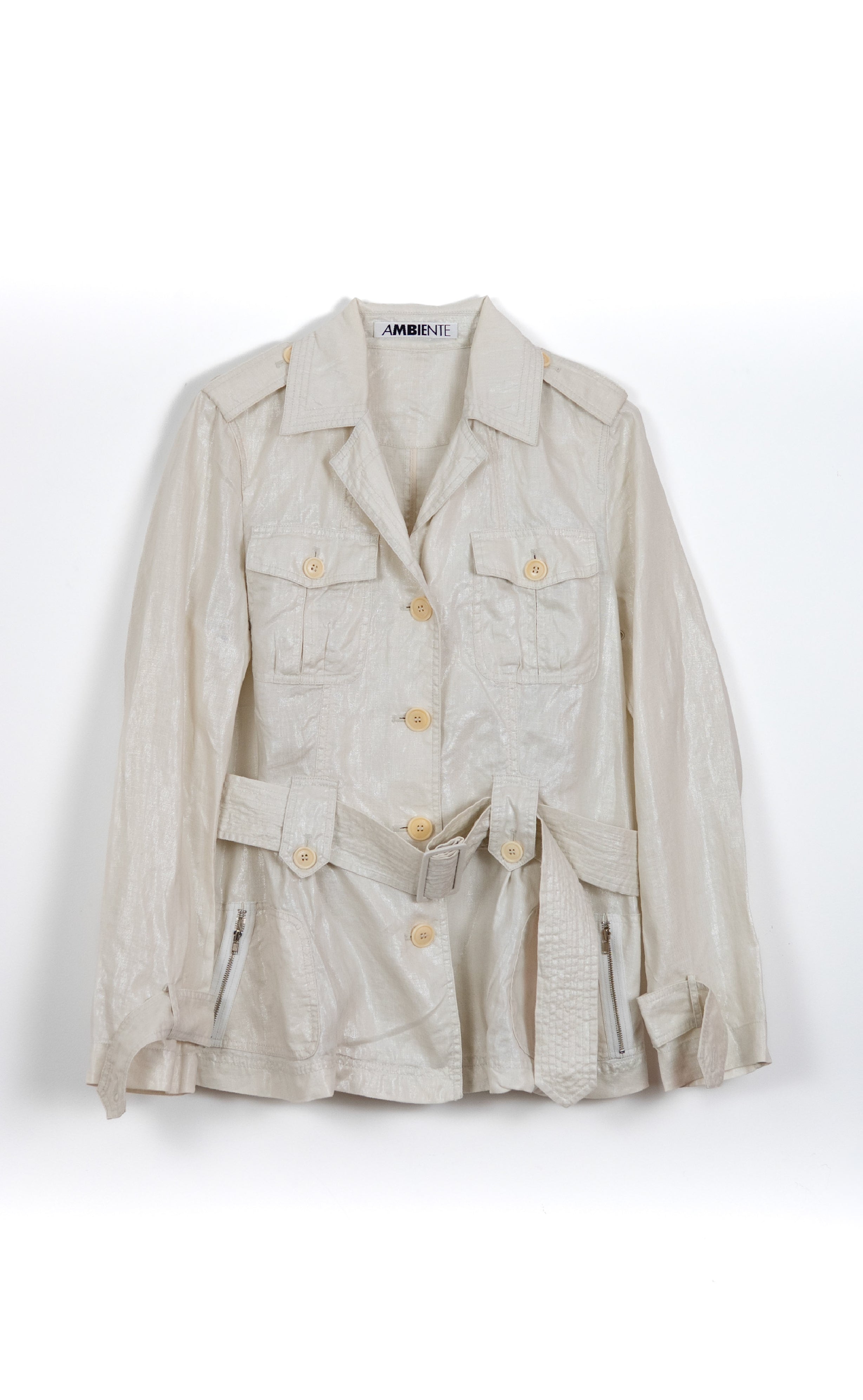 Trench courte en lin
